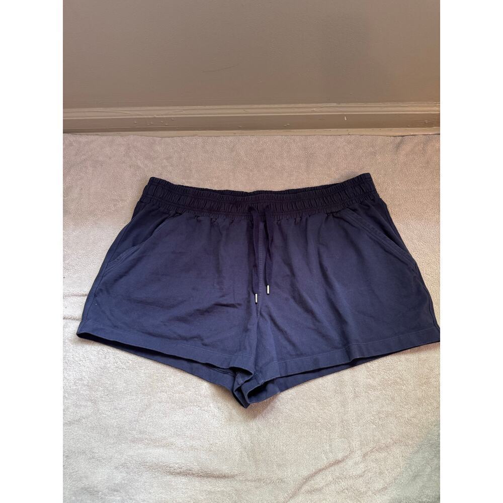 Calia hi rise cotton weekender journey collection shorts in navy size 1x - Picture 2 of 10